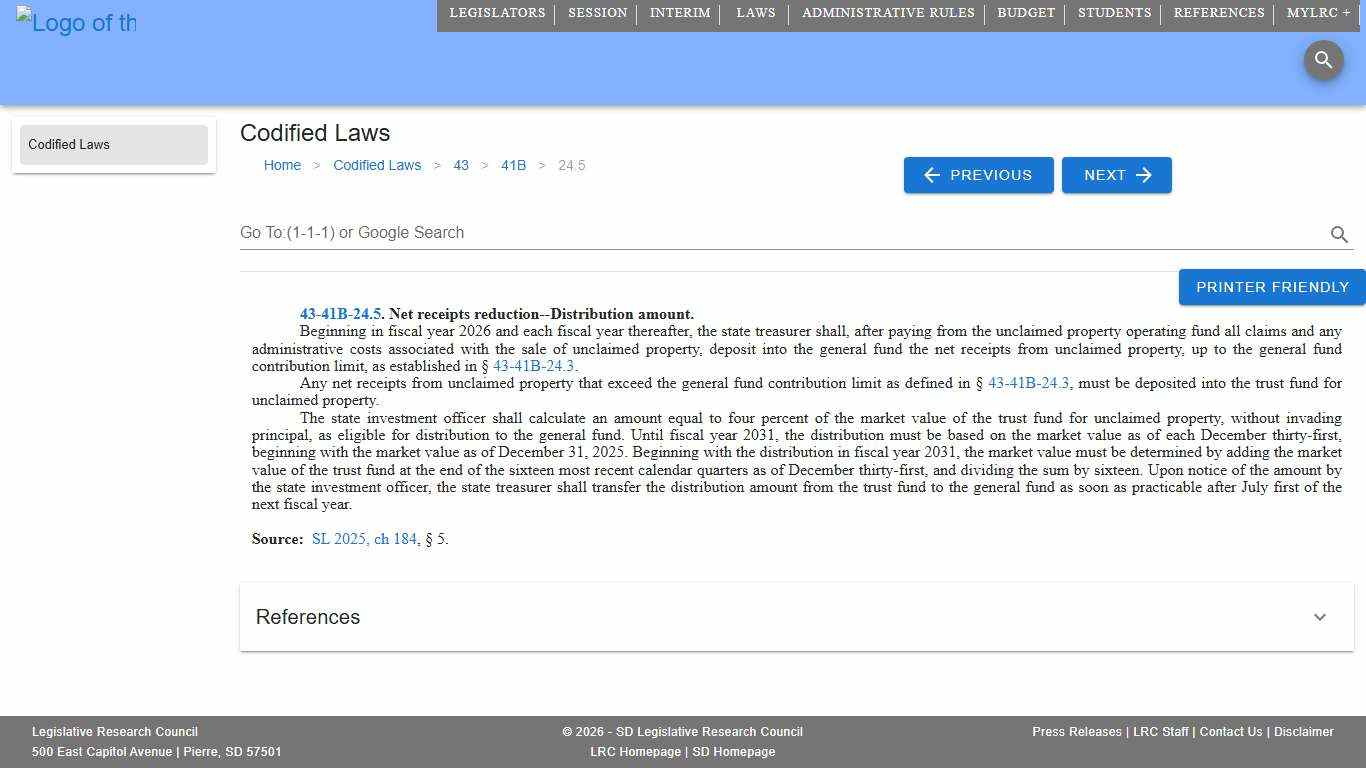 Codified Law 43-41B-24.5 South Dakota Legislature